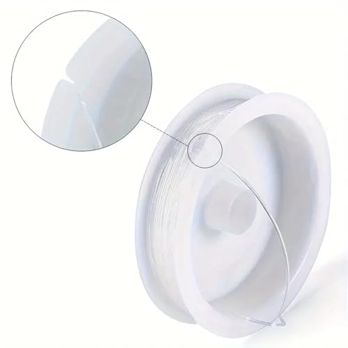 KRYTONE 10M Clear Stretchy Elastic Cord - 1.0mm Round Beading Thread for Bracelets, Necklaces, DIY Jewelry Making, Strong & Durable Spool for Crafting, Flexible String for Beads & Handmade Accessories - Image 4