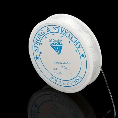 KRYTONE 10M Clear Stretchy Elastic Cord - 1.0mm Round Beading Thread for Bracelets, Necklaces, DIY Jewelry Making, Strong & Durable Spool for Crafting, Flexible String for Beads & Handmade Accessories - Image 3