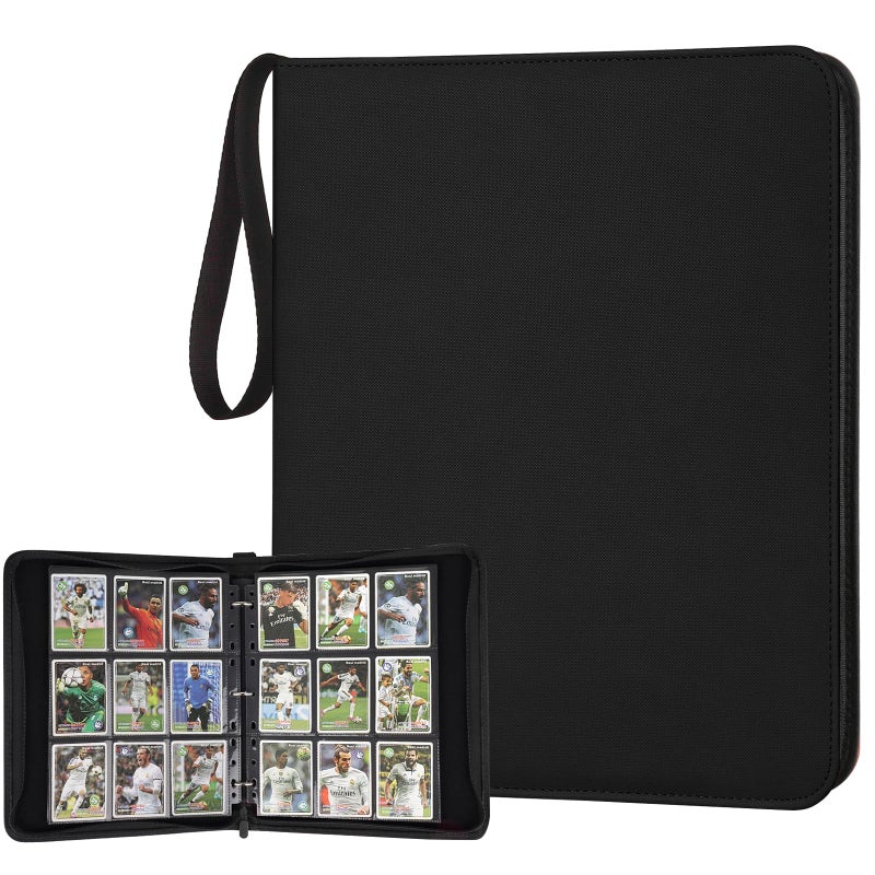 GERMUN 9 Pocket Card Binder, Premium Zip Trading Card Binder, 720 Double Sided Pocket PU Card Collection Binder, Collector Card Album, Card Folder for MTG, TCG, Sports Cards, Game Cards (Black1) - Image 1