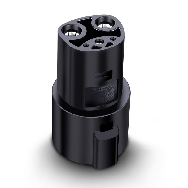 Lectron J1772 to Tesla Adapter 80 Amp 250V  EV Charging Adapter Compatible with Tesla Model S3XYCybertruck and All Electric Vehicles in The NACS Alliance Black