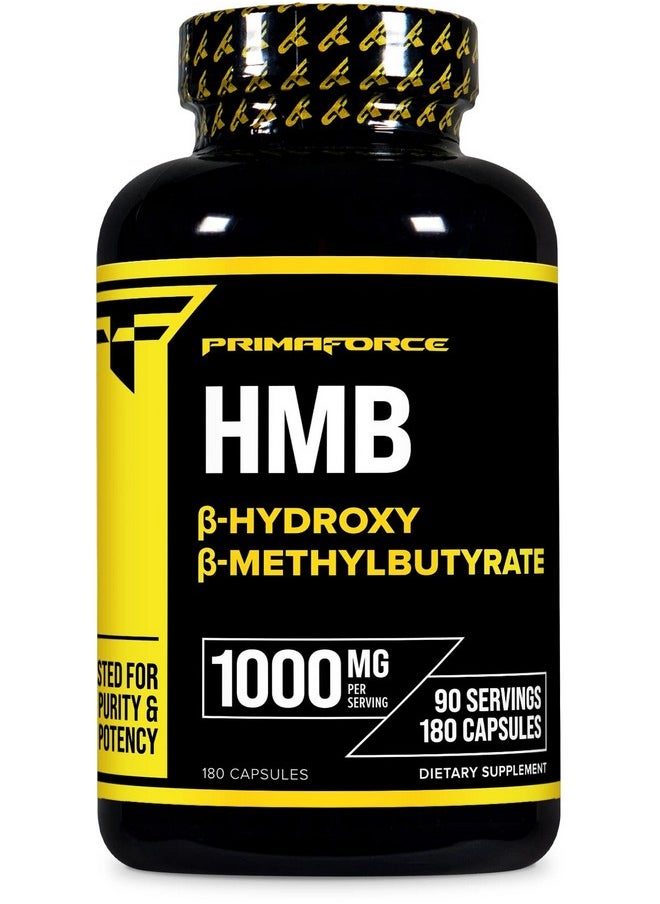 Primaforce - Hmb Betahydroxy Betamethylbutyrate 1000Mg 180 Capsules 500Mg Per Capsule Gluten Free And Nongmo Supplement - Image 1