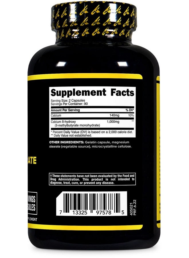 Primaforce - Hmb Betahydroxy Betamethylbutyrate 1000Mg 180 Capsules 500Mg Per Capsule Gluten Free And Nongmo Supplement - Image 1