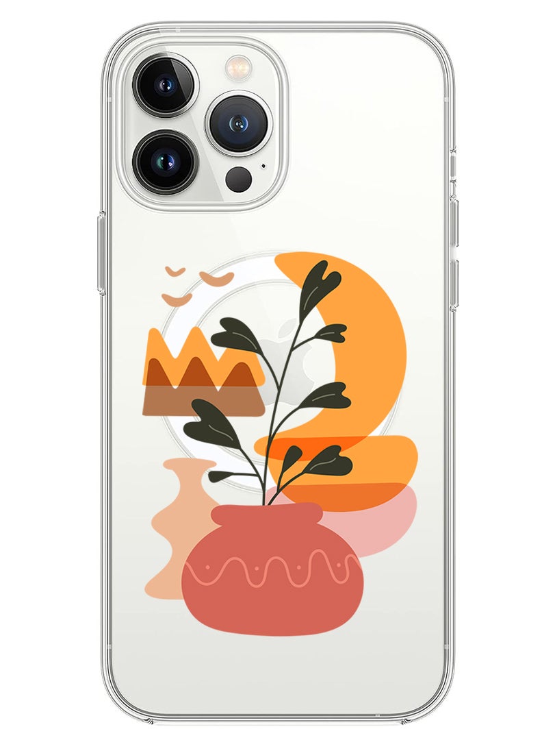 Theodor Magnetic Case for iPhone 14 Pro 6.1-inch Compatible with MagSafe Wireless Charging, Shockproof Phone Bumper Cover Vase in moonlight - Image 1