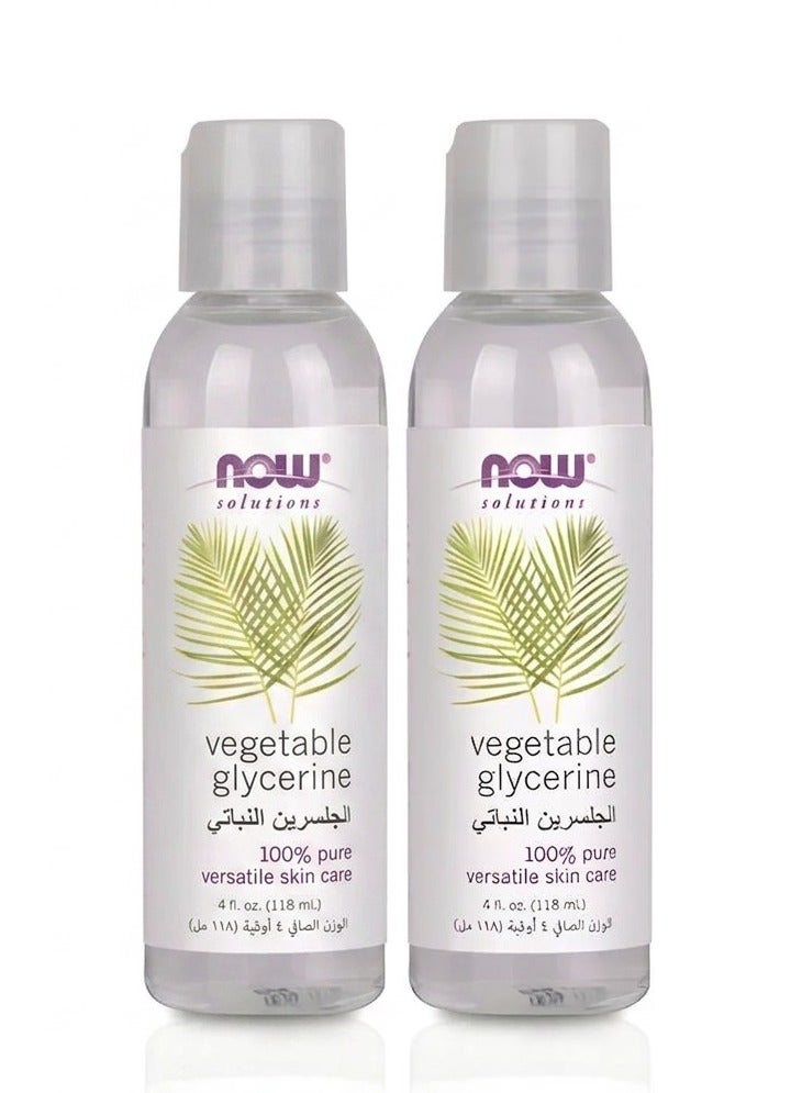 NOW Solutions Pure Vegetable Glycerin for Versatile Skin and Hair Care, 118 ml, Moisturizing Multi-Purpose Liquid