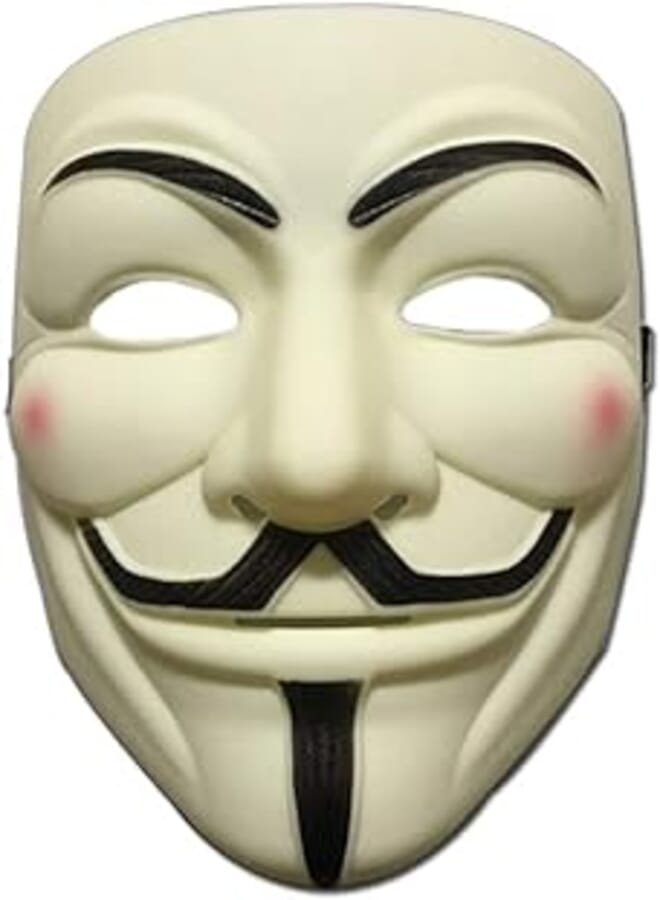 OR V for Vendetta Mask Guy Fawkes Fancy Dress Party Cool Halloween Costumes Masquerade Party Face Mask