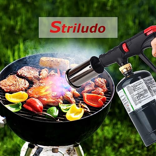 Striludo POWERFUL Grill & Cooking Propane Torch,Sear Torch Sous Vide,Culinary Kitchen Blow Torch,Campire Charcoal Starter,Adjustable Flame Thrower,Fire Gun for Steak,BBQ (Tank Not Included) - Image 5