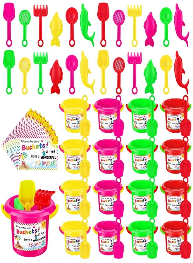 RattanView 36 Set End of Year Present Summer Present Graduation Gift Sand Bucket Shovel Mini Sand Molds Beach Set Party Favor - Image 1