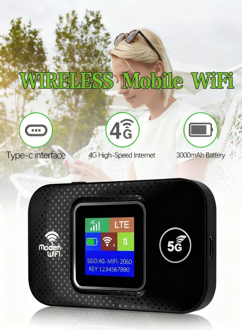 Mobile Wi-Fi,Router 5G SIM,Portable Router,LTE,with SIM Card Slot,Dual Band,Plug & Play,Stable Signal, Wide Coverage, 3000mAh, Support Multiple Connect Devices - Image 4