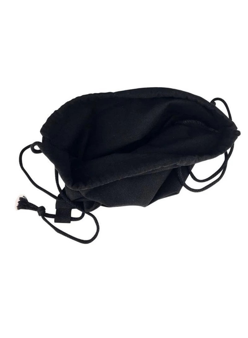 ALCOACH Women's and men's water-resistant drawstring sports backpack, black fabric backpack with drawstring, lightweight sports bag - Image 3