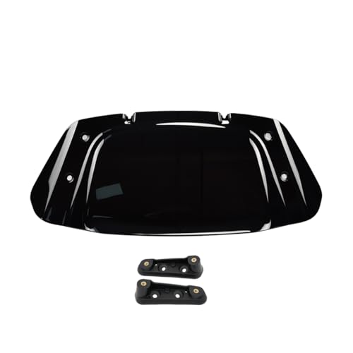 WYNMOTO Black 10" Wave Windshield Windscreen Wind Splitter Fit for Harley Davidson CVO Street Glide FLHXSE 2023 2024, Street Glide FLHX 2024-up (Black) - Image 3
