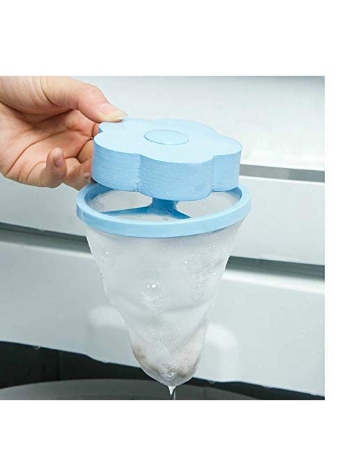 SYJBUH - SYJBUH Washing Machine Flower Ball Shape Floating Reusable Mesh lint Net Trap Filter Bag Hair Catcher Removal Debris Dirt Fur Pouch SET OF 3 - Image 1
