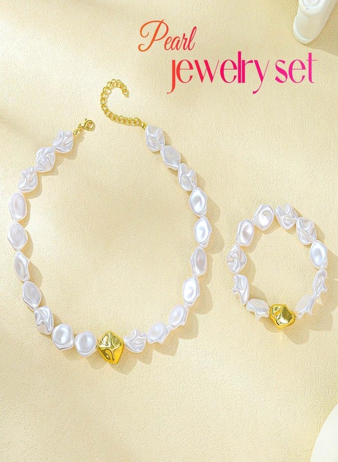 CLOACE Chunky Pearl Choker Necklace Set Punk Necklaces Jewelry Accessories for Women (Multicolor) - Image 2