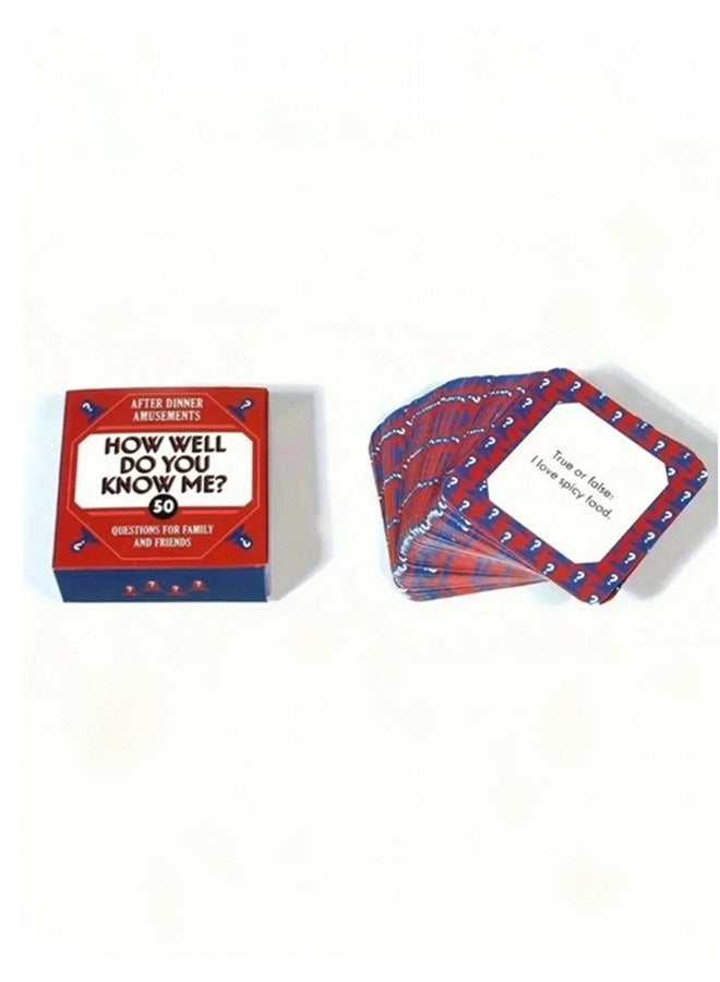 ShebSheb Family Card Game,After Dinner Amusements: How Well Do You Know Me?: 50 Questions for Family and Friends (Family Friendly Conversation Starter Card Game )  - Image 5