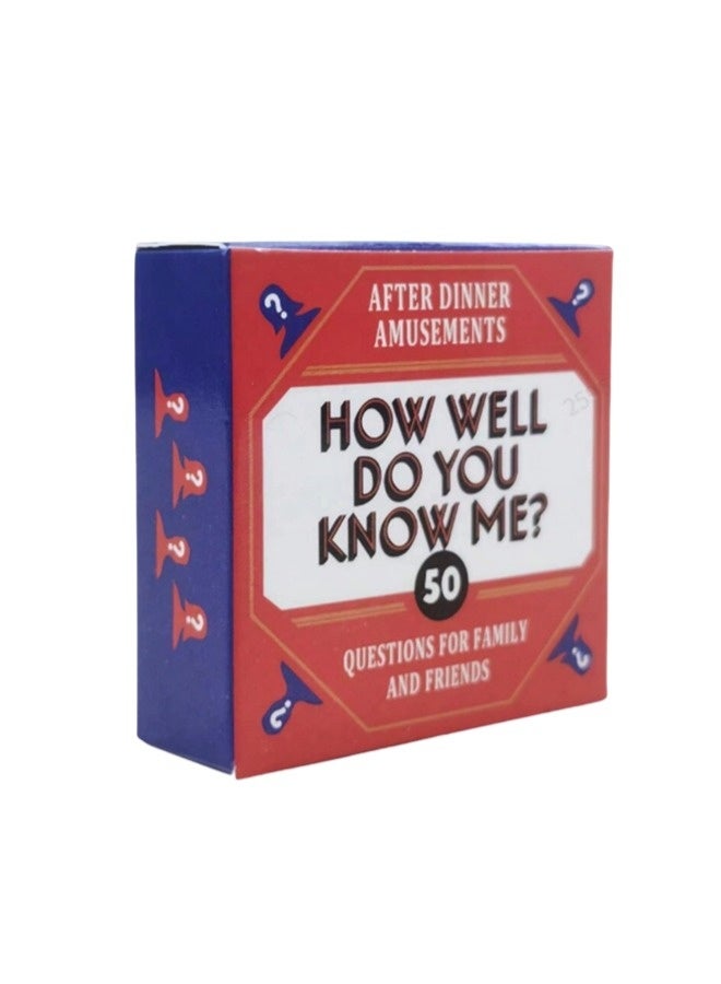 ShebSheb Family Card Game,After Dinner Amusements: How Well Do You Know Me?: 50 Questions for Family and Friends (Family Friendly Conversation Starter Card Game )  - Image 3