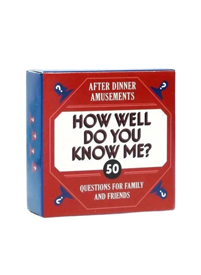 ShebSheb Family Card Game,After Dinner Amusements: How Well Do You Know Me?: 50 Questions for Family and Friends (Family Friendly Conversation Starter Card Game )  - Image 2