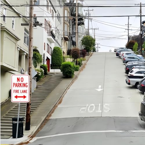 Enjoyist Large No Parking, Fire Lane Sign, 18"x 12" .040 Aluminum Reflective Sign Rust Free Aluminum-UV Protected and Weatherproof - Image 4