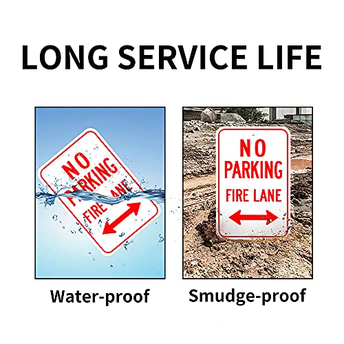 Enjoyist Large No Parking, Fire Lane Sign, 18"x 12" .040 Aluminum Reflective Sign Rust Free Aluminum-UV Protected and Weatherproof - Image 3