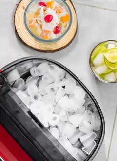 Vosco Vosco Ice Maker Countertop Red – 12Kg/24H, 9 Ice Cubes in 6 Mins, 2 Ice Sizes, Compact & Portable Ice Machine for Home, Office, Kitchen  - Image 2