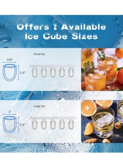 Vosco Vosco Ice Maker Countertop Red – 12Kg/24H, 9 Ice Cubes in 6 Mins, 2 Ice Sizes, Compact & Portable Ice Machine for Home, Office, Kitchen  - Image 5