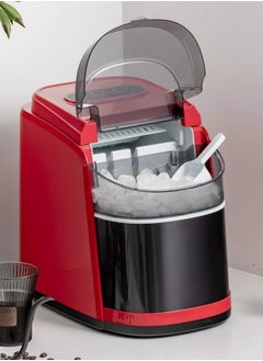Vosco Vosco Ice Maker Countertop Red – 12Kg/24H, 9 Ice Cubes in 6 Mins, 2 Ice Sizes, Compact & Portable Ice Machine for Home, Office, Kitchen  - Image 1