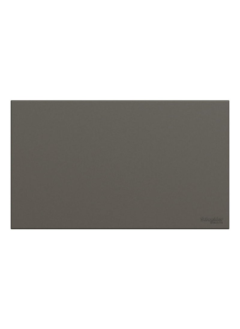 Schneider Electric - Schneider Electric Avataron C Blank Plate E8730TX_DG, 2 Gang, Dark Grey - Image 1