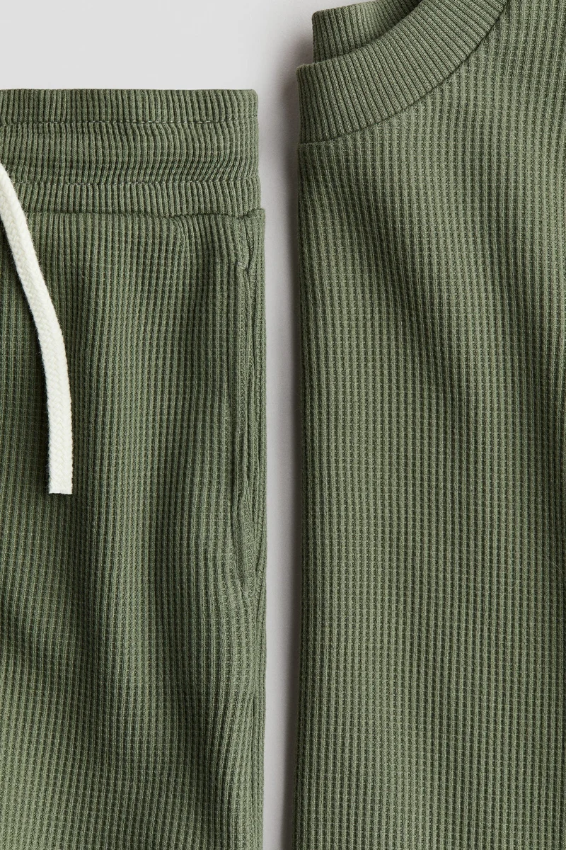 H&M 2-piece waffled cotton set