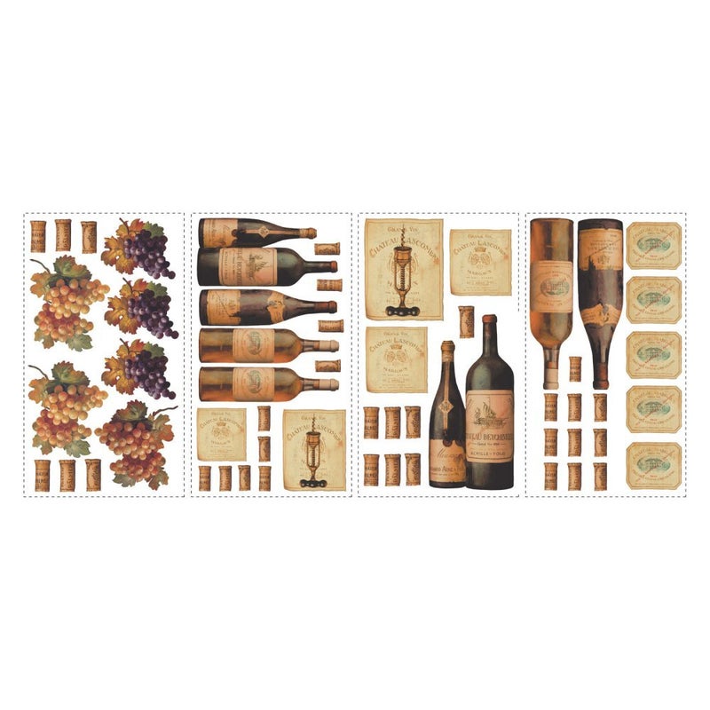 RoomMates RMK1257SCS Wine Tasting Peel and Stick Wall Decals 8 Inch - Image 1