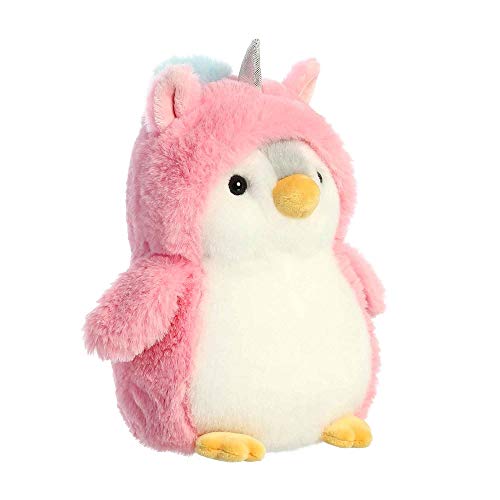 Aurora Playful Pompom Penguin Unicorn Stuffed Animal Vibrant Companions for Warm Cuddles Perfect for Adults Kids and Birthdays Pink 7 Inches - Image 5