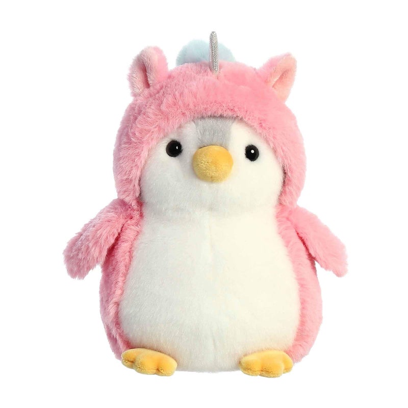 Aurora Playful Pompom Penguin Unicorn Stuffed Animal Vibrant Companions for Warm Cuddles Perfect for Adults Kids and Birthdays Pink 7 Inches - Image 3