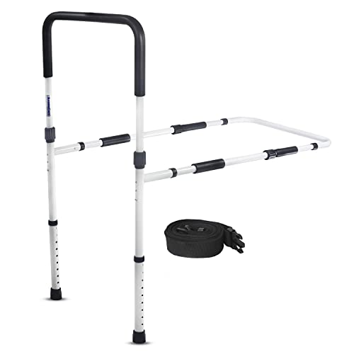 KosmoCare Adjustable Bed Assist Rail Handle and Hand Guard Grab Bar, Bedside Safety and Stability - Image 1
