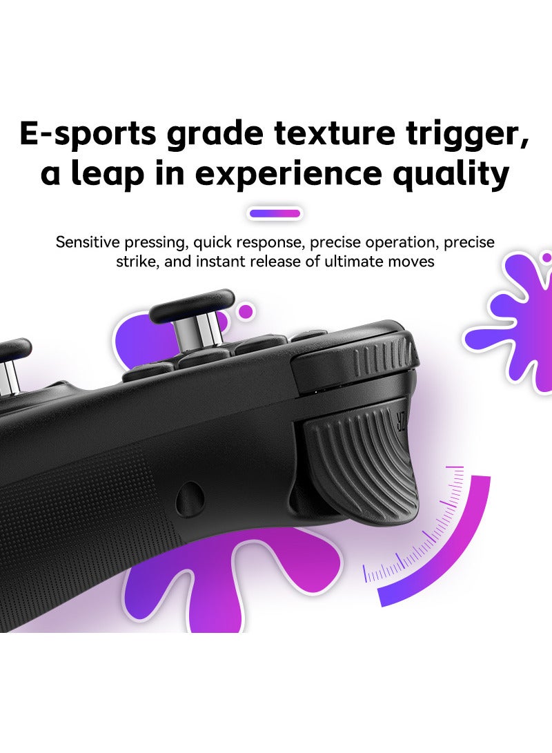 Switch Joy-Con Controller JOY-04: Macro Programming, Gyroscope, Dual Vibration, Turbo Mode, and Ergonomic Design (Black)  - Image 4