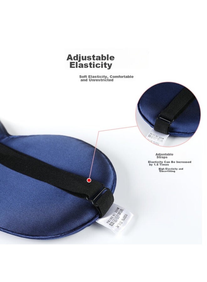 ETRAVEL Etravel Sleep Mask, 3d Light-blocking Adjustable Student Nap Breathable Lightweight Comfortable Travel Eye Mask, Navy Blue  - Image 1