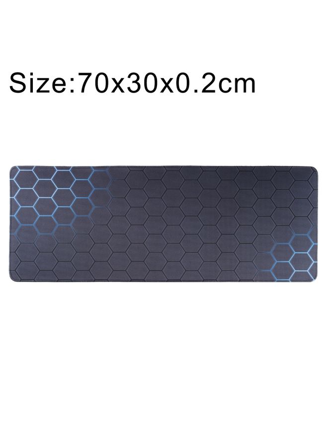 BURAQ Anti-Slip Rubber Cloth Surface Game Mouse Mat Keyboard Pad, Size:70 x 30 x 0.2cm(Blue Honeycomb)  - Image 1