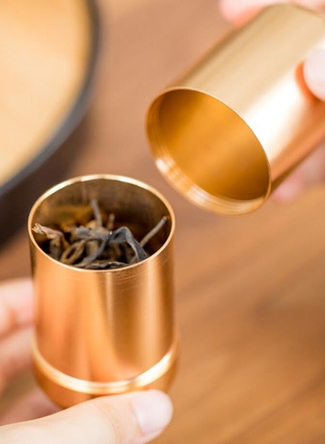 KASTWAVE 2 pcs Tea Canister, Travel Portable Sugar Tea Storage Jar,  Food Storage Container, Airtight Empty Tins Kitchen Condiment Container,for Kitchen Sugar Coffee - Image 4