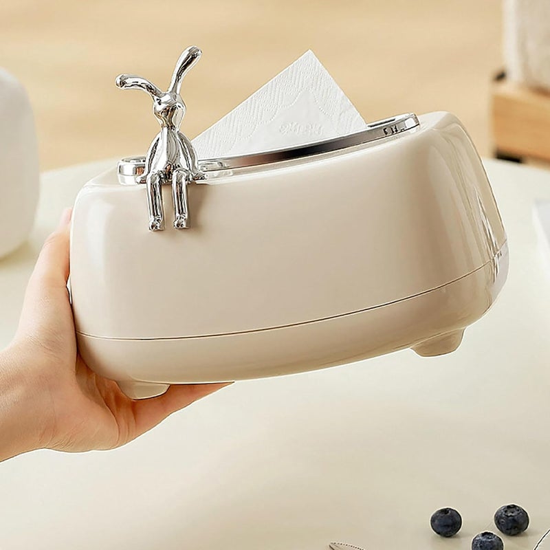 Cazuela Tissue Holder Magnetic Tissue Box ABS Material Pumping Box Creative Simple Tissue Box Multifunctional Household Living Room Storage Organization Box (Multi Color) - Image 3
