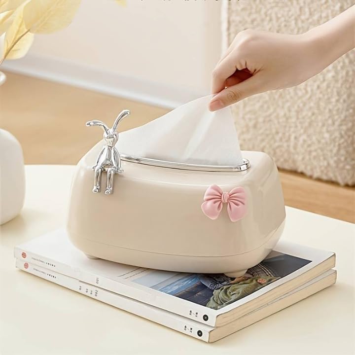 Cazuela Tissue Holder Magnetic Tissue Box ABS Material Pumping Box Creative Simple Tissue Box Multifunctional Household Living Room Storage Organization Box (Multi Color) - Image 2