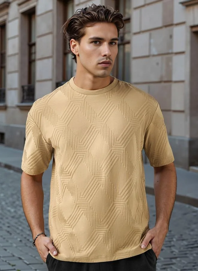 ايكونيك تي شيرت بنقشة رجالي