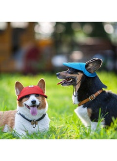 Geyoga 4 Pieces Dog Visor Hats Dog Baseball Hats Pet Sun Protection Hats Outdoor Sports Hats With Ear Holes Pet Baseball Hats With Adjustable Chin Strap For Extra Small Dogs  - Image 5