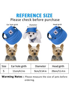 Geyoga 4 Pieces Dog Visor Hats Dog Baseball Hats Pet Sun Protection Hats Outdoor Sports Hats With Ear Holes Pet Baseball Hats With Adjustable Chin Strap For Extra Small Dogs  - Image 2