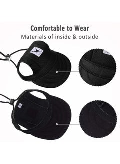 Geyoga 4 Pieces Dog Visor Hats Dog Baseball Hats Pet Sun Protection Hats Outdoor Sports Hats With Ear Holes Pet Baseball Hats With Adjustable Chin Strap For Extra Small Dogs  - Image 4