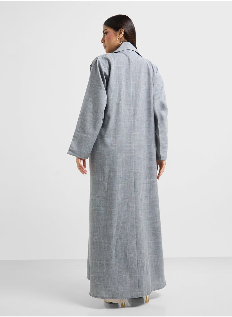 hayas closet Collared Belted Abaya  - Image 2