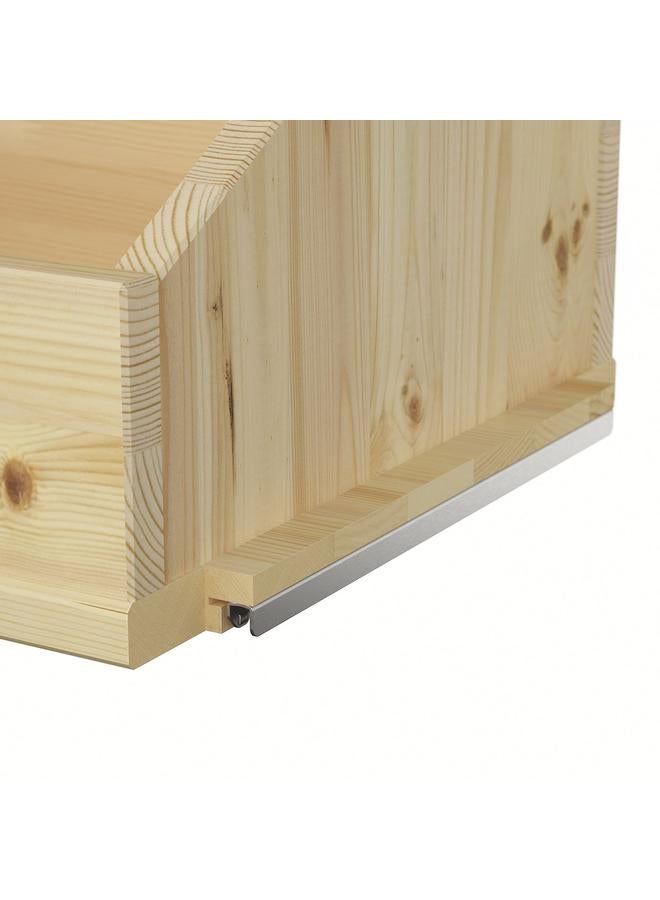 زبون رف صندوقي مع فاصل، صنوبر، 83x30x25 سم - Image 2