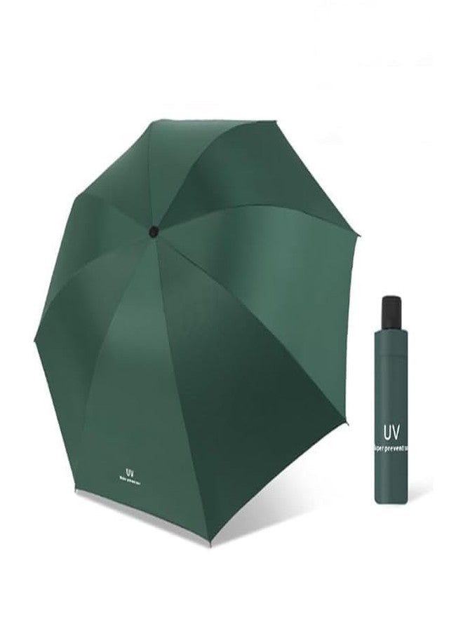 DGOOLS Compact Travel UV Sun Umbrellaa Windproof Small Umbrellaa for Rain,45Inch Folding Mini UPF Umbrellaa Automatic Open and Close, Handle Portable Umbrellaa for Men/Women (Green) - Image 1