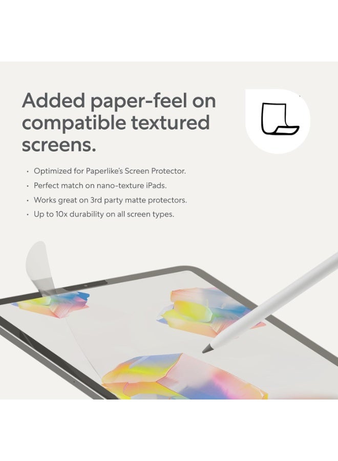 Paperlike رؤوس أقلام [4 عبوات] لقلم أبل الجيل الأول والثاني، USB-C و10x متانة مع تحكم معزز على واقيات الشاشة ذات الإحساس الورقي - Image 2
