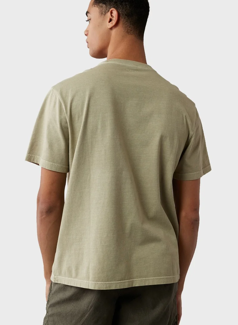 امريكان ايجل Logo Detail Crew Neck T-Shirt
