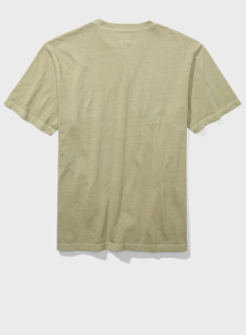 امريكان ايجل Logo Detail Crew Neck T-Shirt