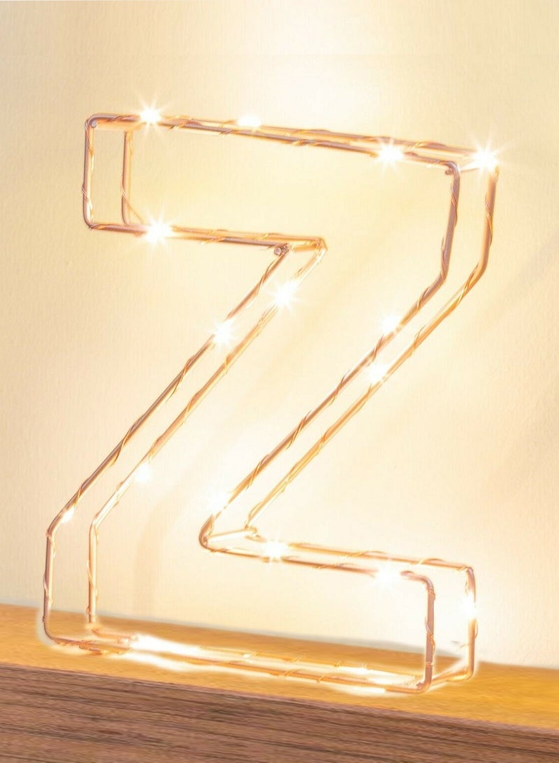 سلة حرف Z مضيء لون ذهبي - Image 3