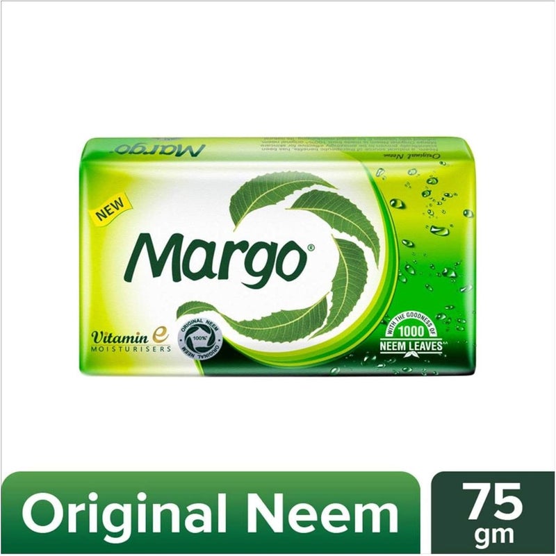 Margo Neem Soap 75g - Pack of 3 with Vitamin E Moisturizers - Image 2