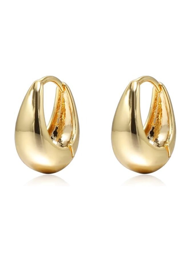 Fayrouz Jewellery Fayrouz Jewelry Hoop Earrings for Women, 18K Gold Plated Lightweight Hypoallergenic Hoop Earrings for Girls, Earrings for All Occasions  - Image 1