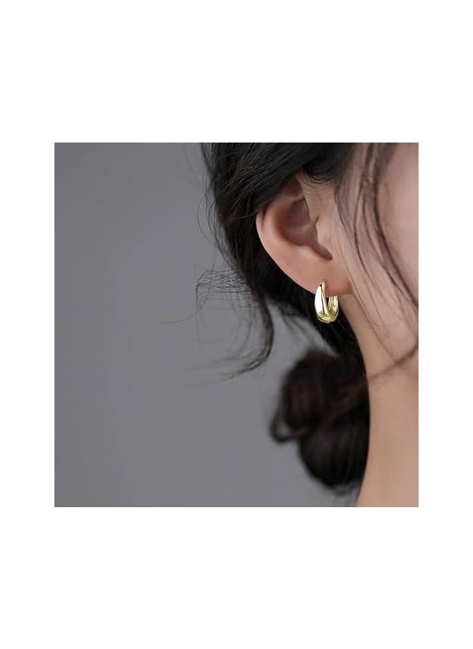 Fayrouz Jewellery Fayrouz Jewelry Hoop Earrings for Women, 18K Gold Plated Lightweight Hypoallergenic Hoop Earrings for Girls, Earrings for All Occasions  - Image 2